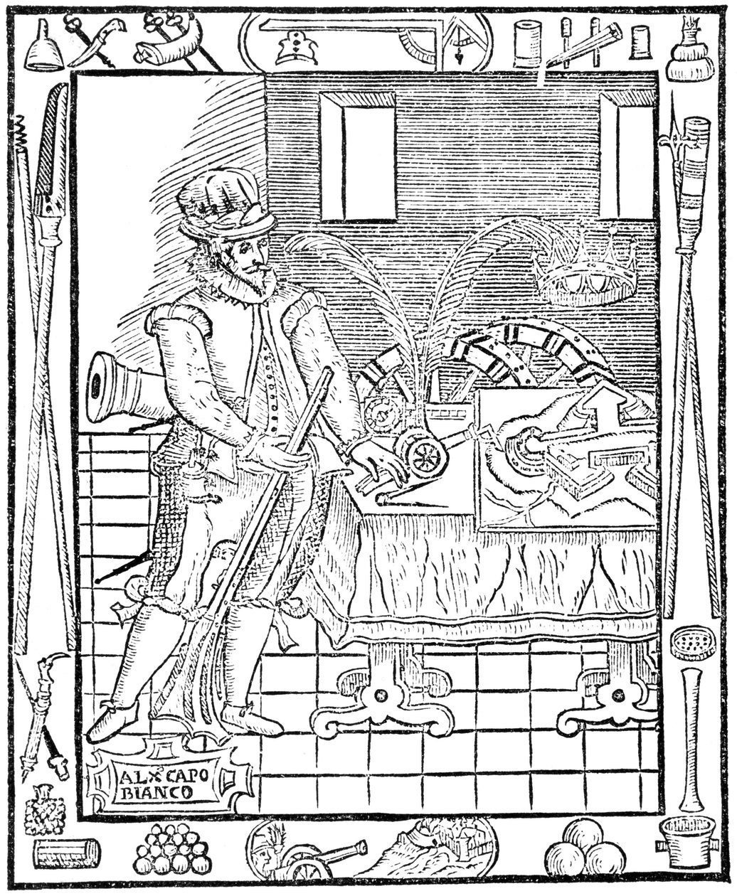 Alessandro Capo Bianco, İtalyan askeri mühendis by Ferdinand Georg Waldmuller