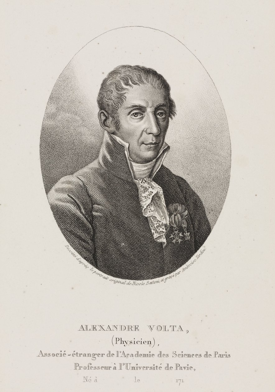 Alessandro Volta, İtalyan fizikçi ve mucit, 1800 dolayları by Frederick (attr. to) Barnard