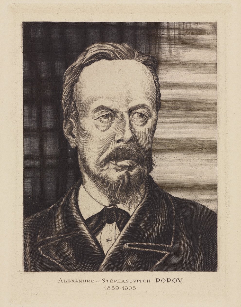 Alexandre-Stephanovich Popov, Rus fizikçi, c 1905 by Frederick (attr. to) Barnard