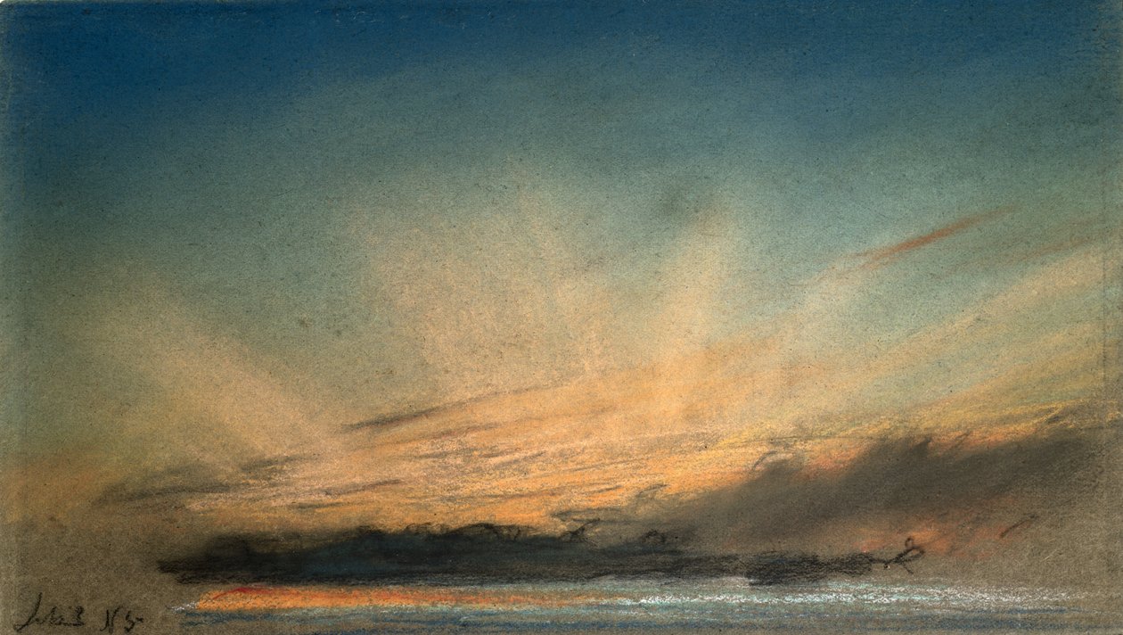 Alacakaranlık ışınlarıyla amber sonrası kızıllık, Eylül 1885 by Frederick (attr. to) Barnard