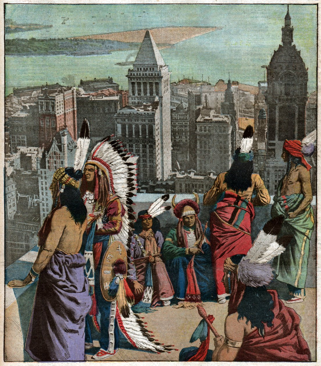 Amerindiens pieds noirs bir New York. New York