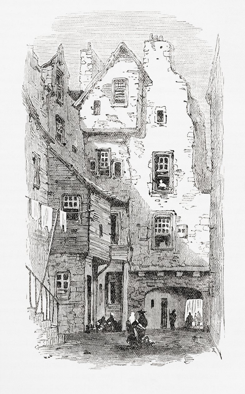 Eski bir yakın, Canongate, Edinburgh, İskoçya by . .