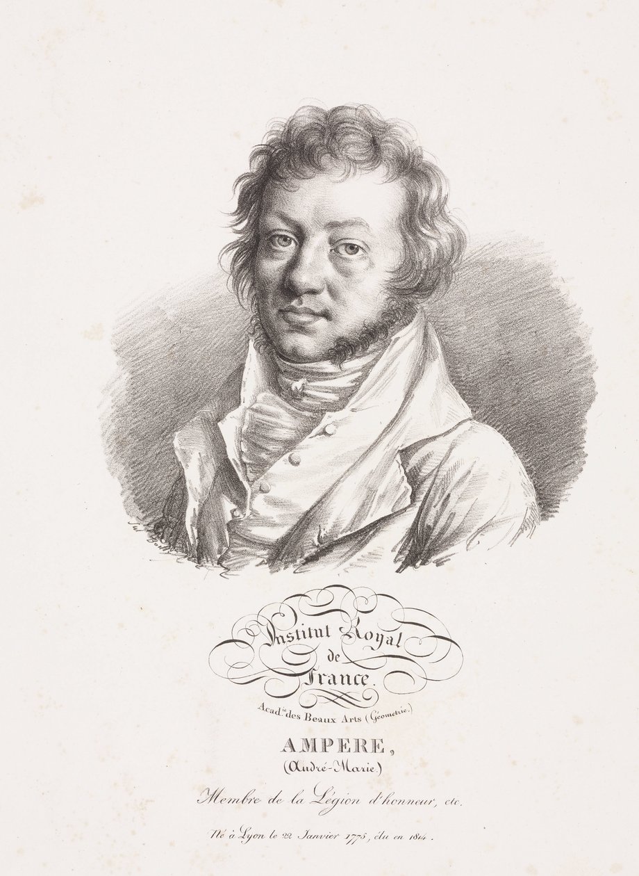 Andre-Marie Ampere, Fransız fizikçi ve matematikçi, 1820 dolayları by Frederick (attr. to) Barnard