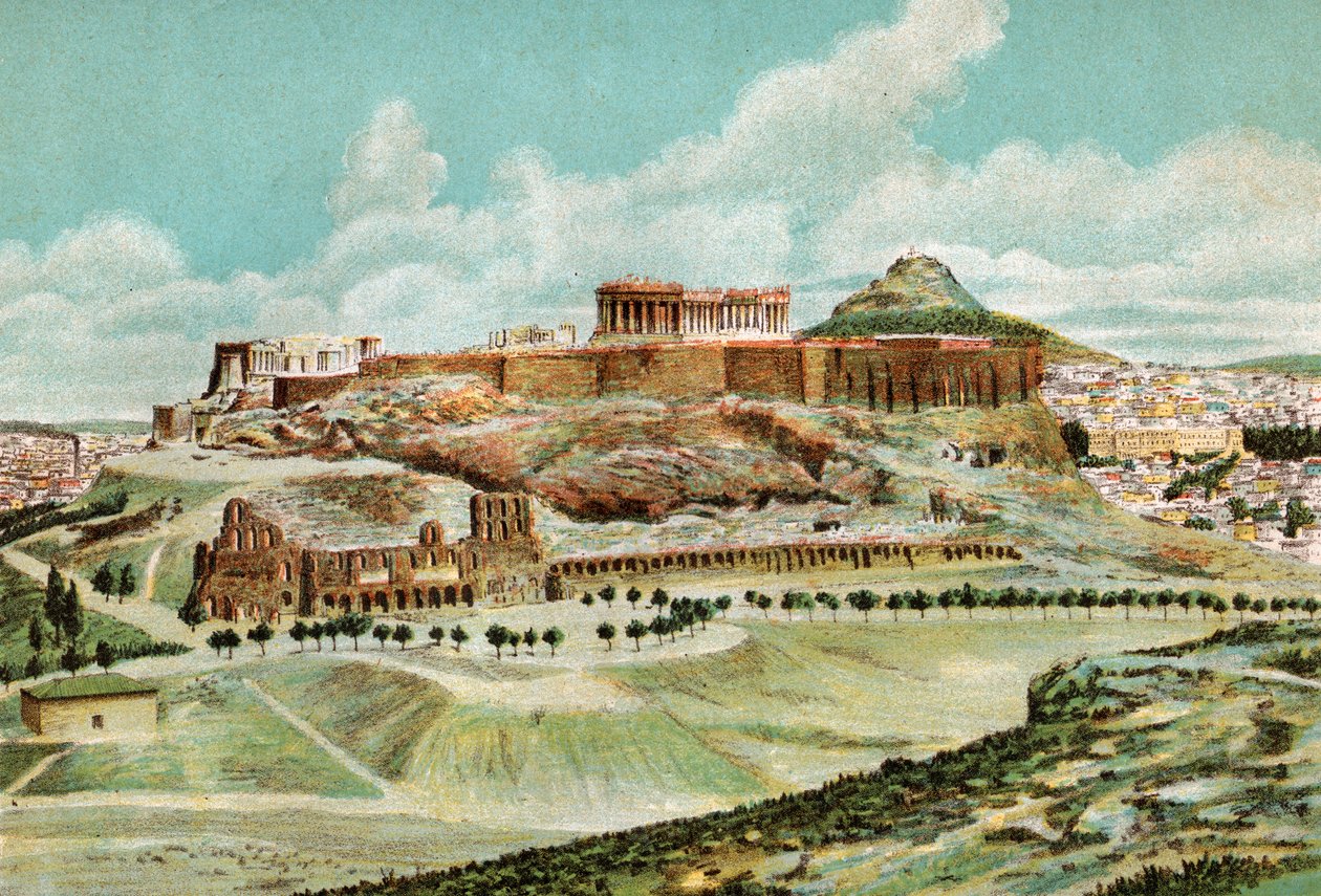 Atina, yaklaşık 1920 (litografi) by . .
