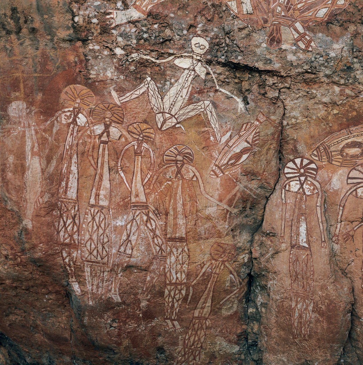 Avustralya, Kuzey Bölgesi, Arnhem Ülkesi, Kakadu Ulusal Parkı, Nourlangie Kayası, Aborijin kaya resimleri by Isabel Redie