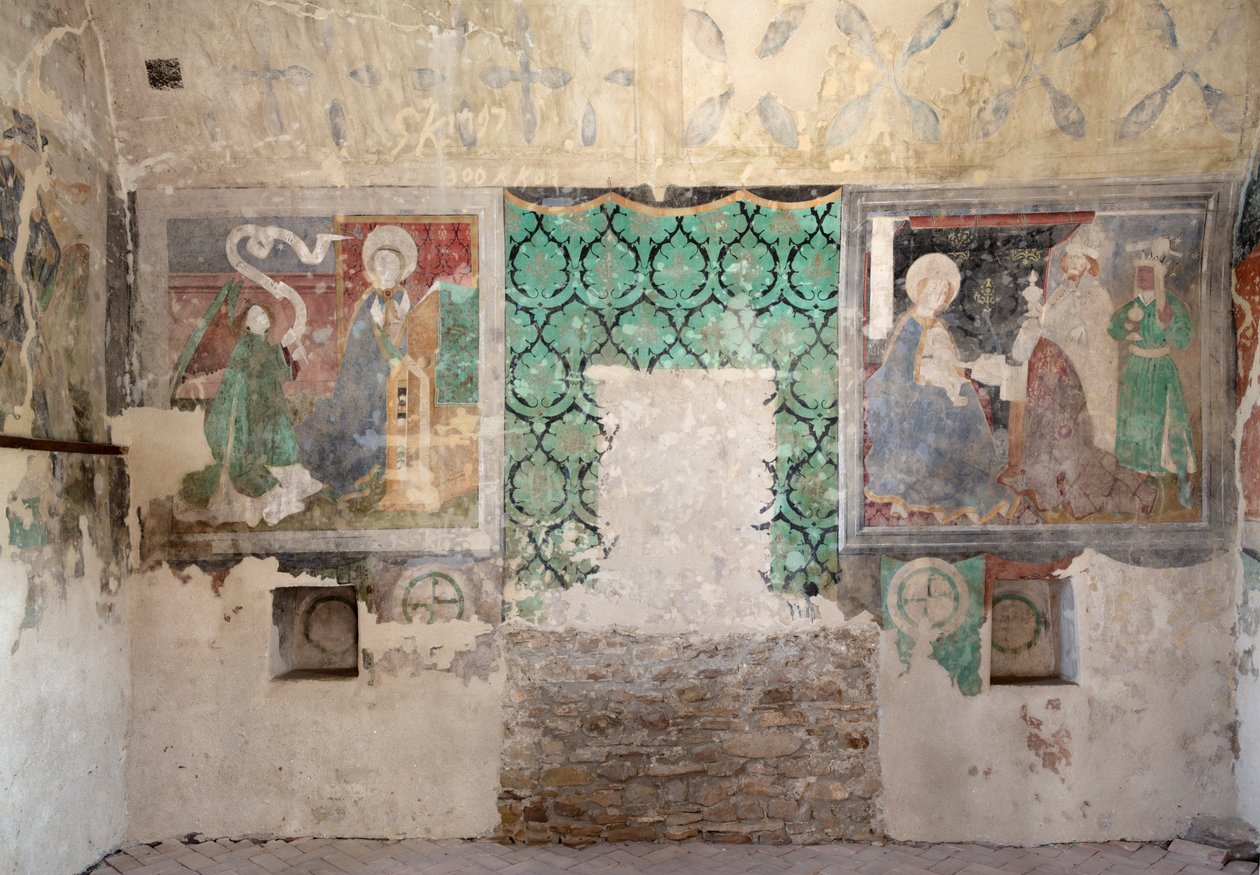 Biertan müstahkem kilise. Katolik kule freskleri by . .