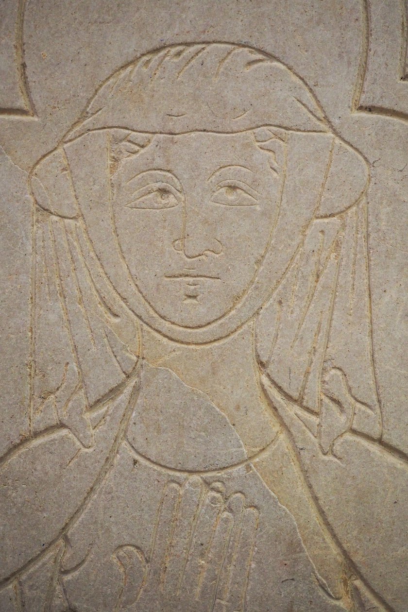 Burgundy, Lancharre, Chapaize 71460 komünü. Notre Dame kilisesinde, Isabelle de Vauvry by . .