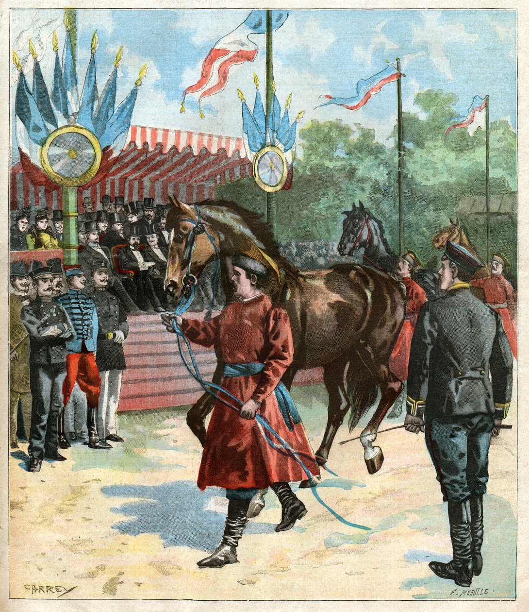 At yarışması. At gösterisi. by John Pardon