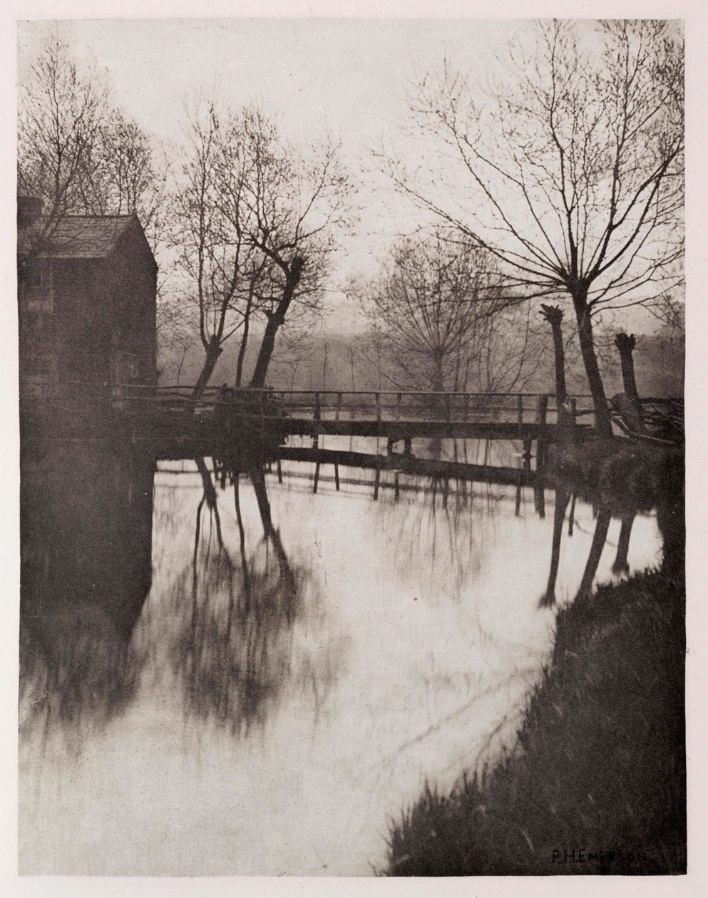Chingford yakınlarındaki yaya köprüsü by Frederick (attr. to) Barnard