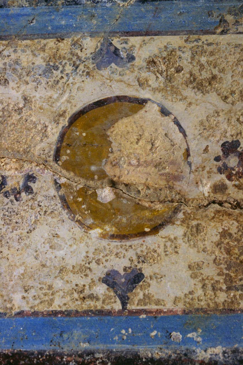Fresk parçası, Salus Augusta Tapınağı-Cryptoporticus, antik Roma kenti Urbs Salvia, Urbisaglia, Marche, İtalya (fotoğraf) by William Walcutt