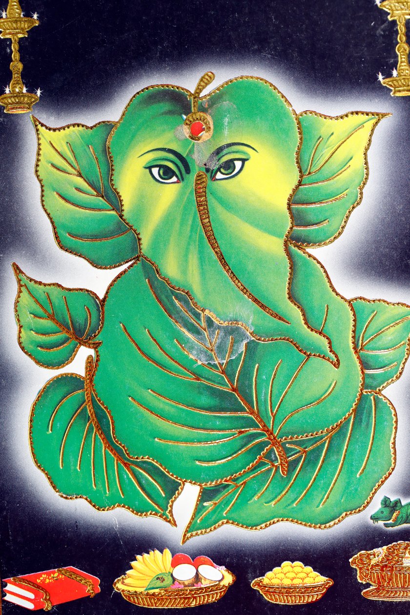 Ganesha veya Ganapati: fil başlı Hindu tanrısı. by . .