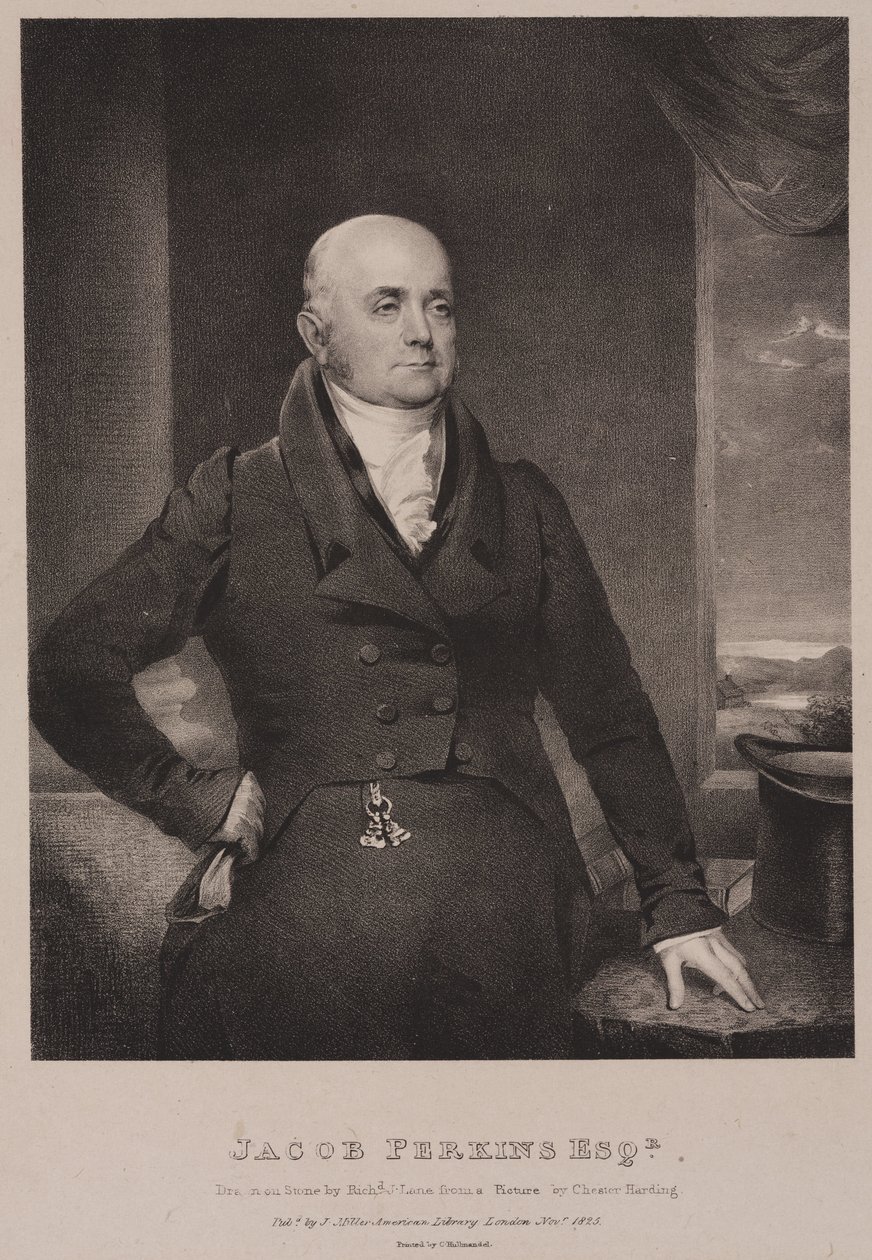 Jacob Perkins, Amerikalı makine mühendisi ve mucit by Frederick (attr. to) Barnard