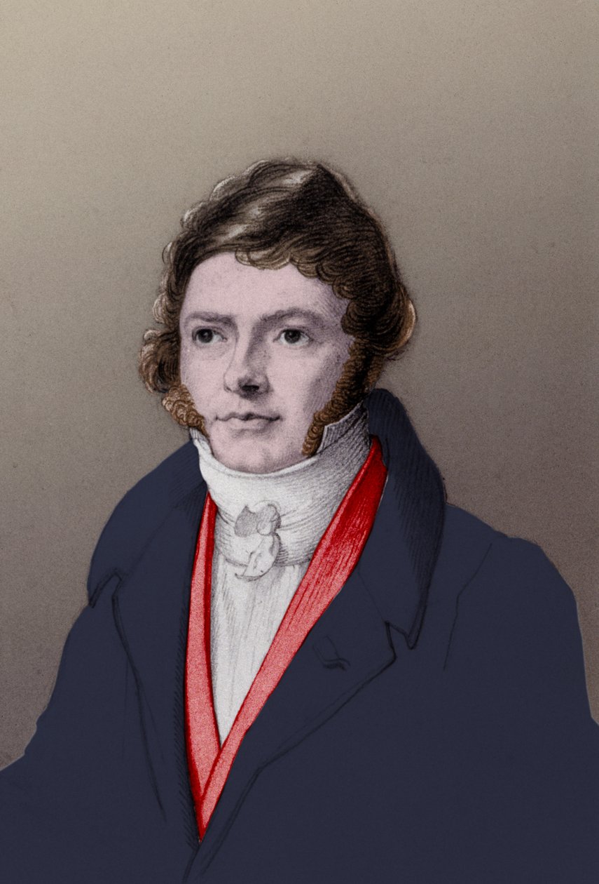 Jean François Champollion. c.1850 (gravür) by . .