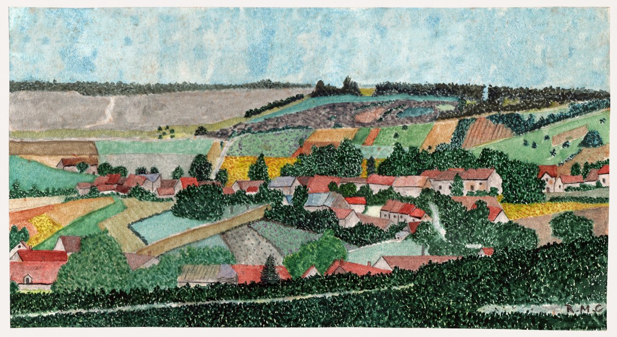 Fransız kırsalında manzara, 1950 civarı by . .