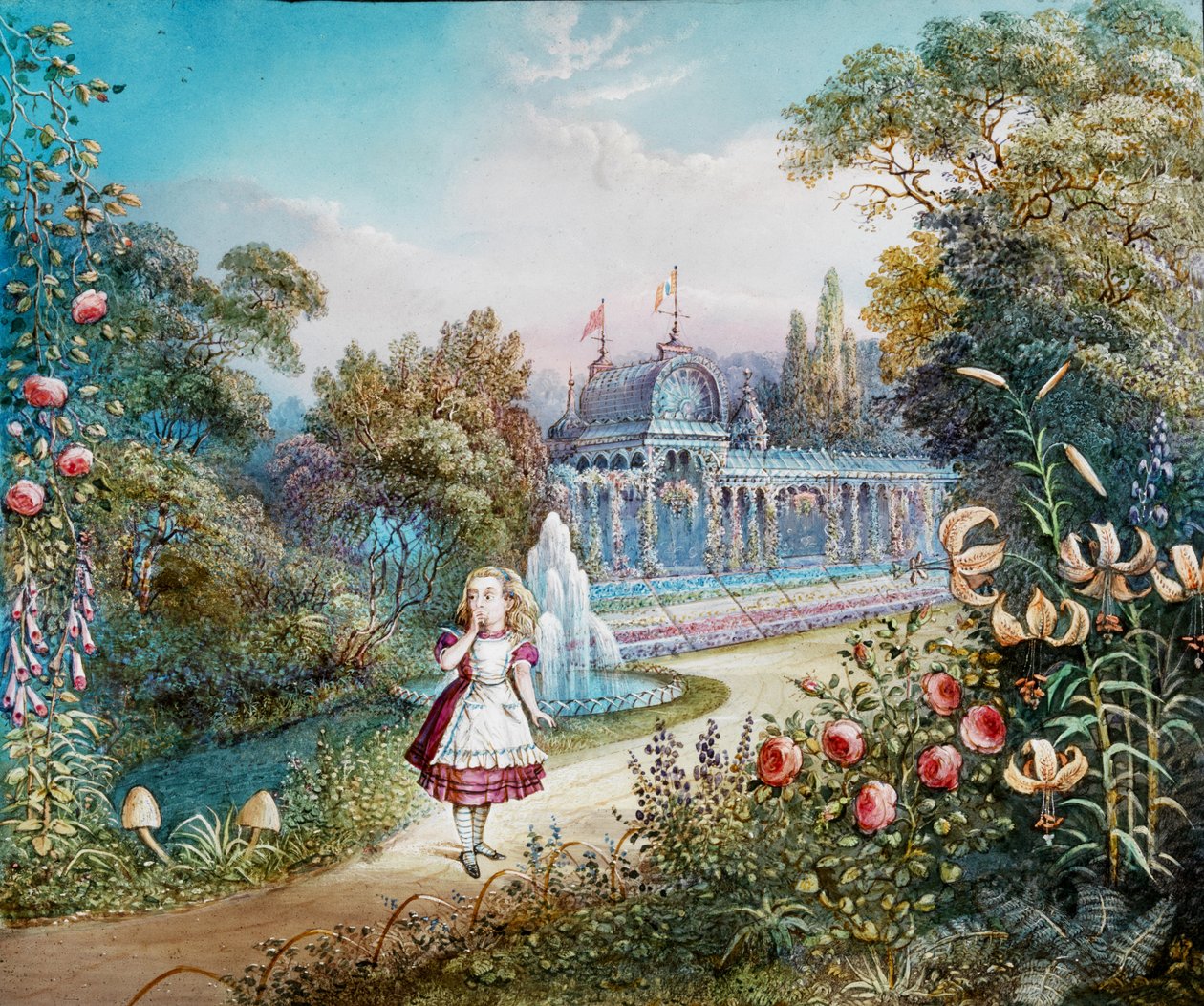 Alice Harikalar Diyarında Maceraları - Alice Harikalar Diyarında, sihirli fener by Frederick (attr. to) Barnard