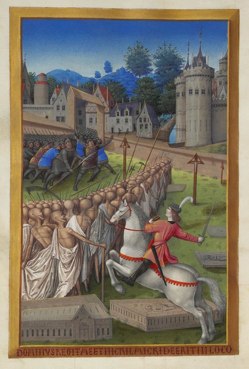 Les Très Riches Heures du Duc de Berry, Folio 90v - Ölüm Süvarisi by Unbekannt 2321