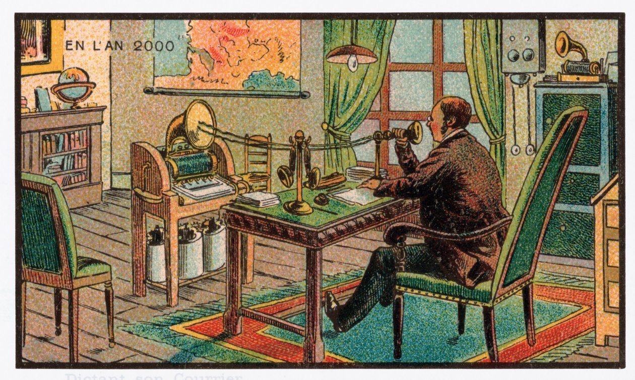 Bir gramofona posta kaydı, c.1910 by . .