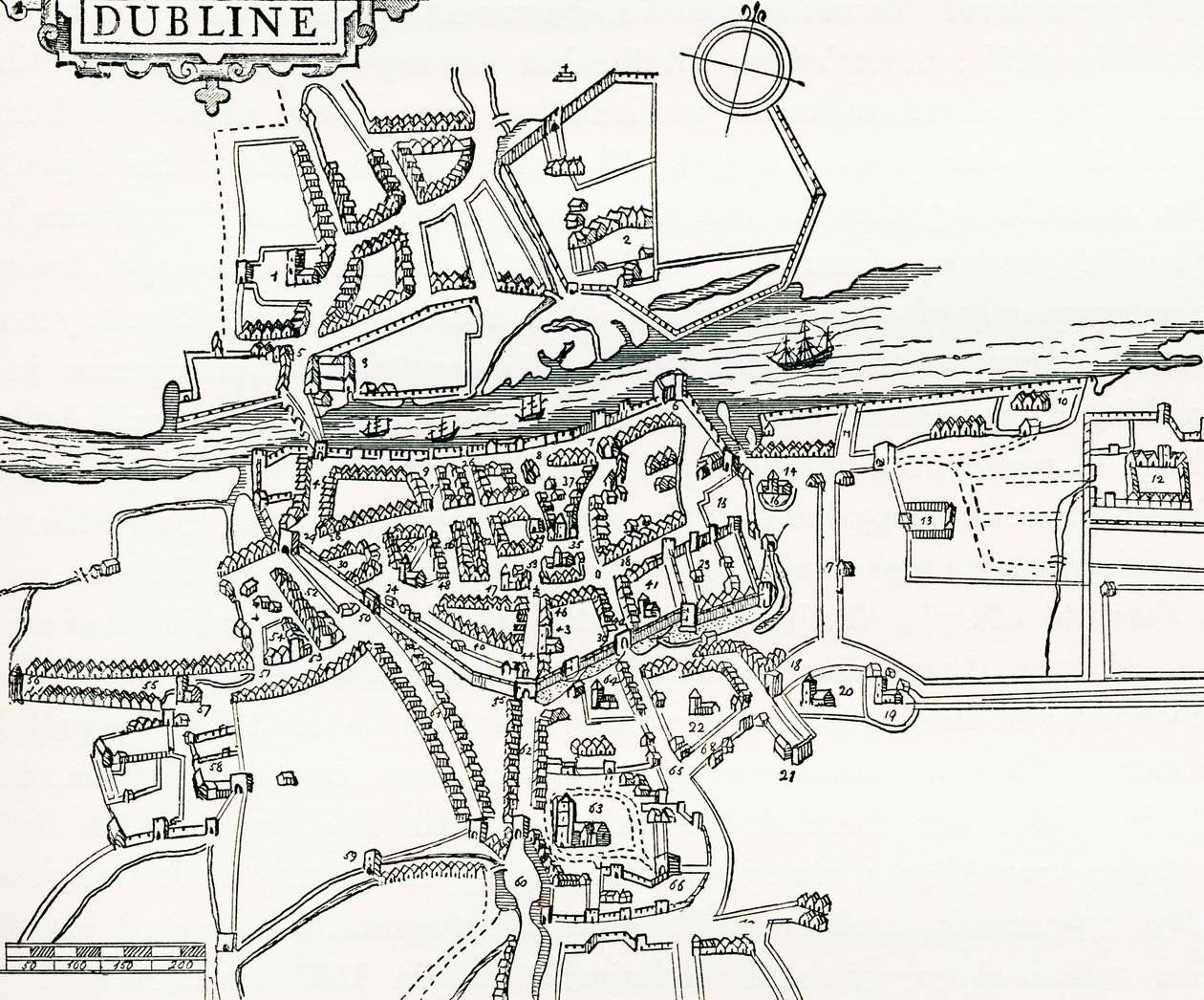 Dublin, İrlanda Haritası, 1610
