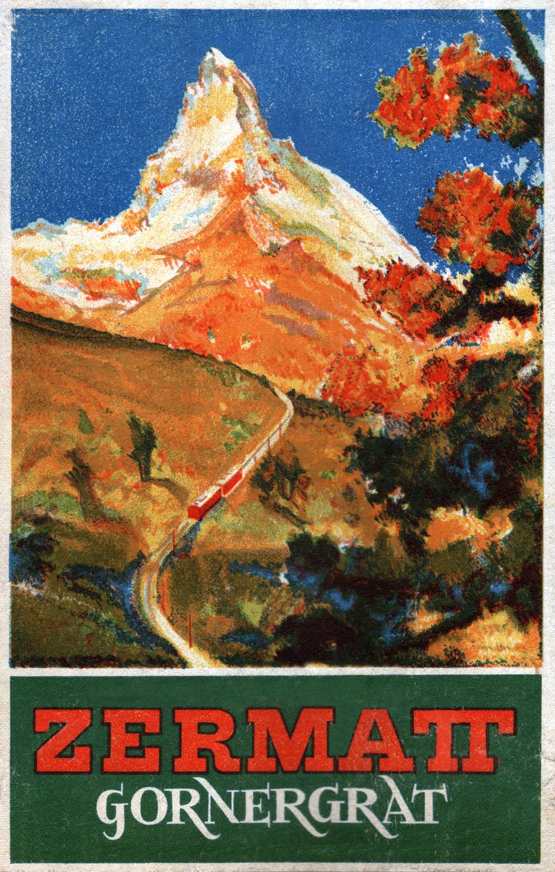 Matterhorn Dağı. c.1930 (gravür) by . .