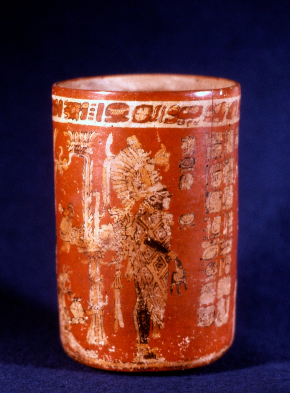 Uaxactun, Guatemala, Tepeu evresinden Maya Cenaze Vazosu (seramik) by Hippolyte Lalaise Devéria