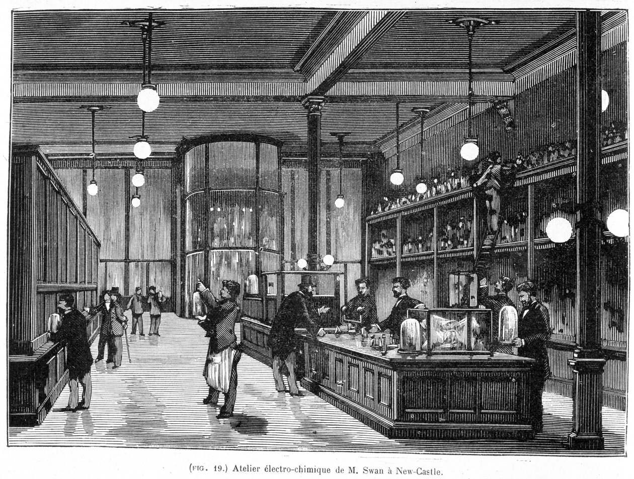 Bay Swan'ın Newcastle-Upon-Tyne'deki elektrik atölyesi by Frederick (attr. to) Barnard
