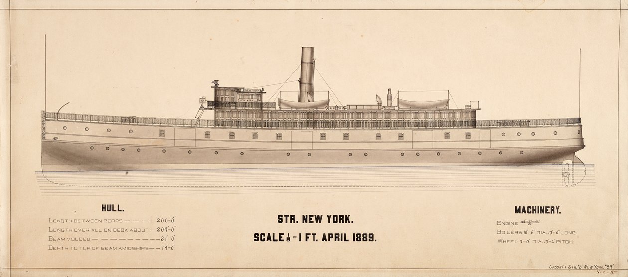 New York (Steamship: 1889) planları by . .