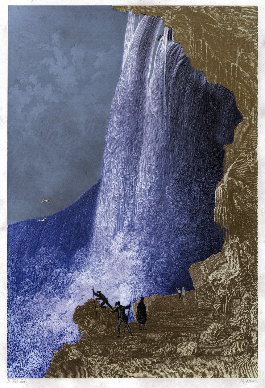 Niagara Şelalesi, ABD. 1860 dolaylarında (Gravür) by . .
