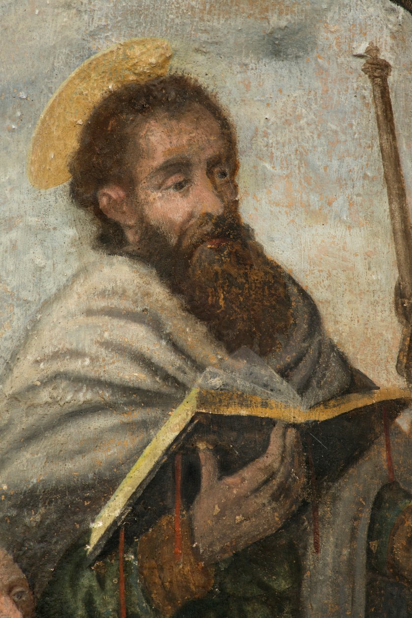 Parish kilisesi (Bizim Leydi Bölge Kilisesi). İç mekan. Koro. Duvar boyama. by . .