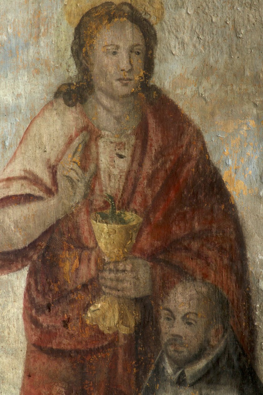 Parish kilisesi (Bizim Leydi Bölge Kilisesi). İç mekan. Koro. Duvar boyama. by . .