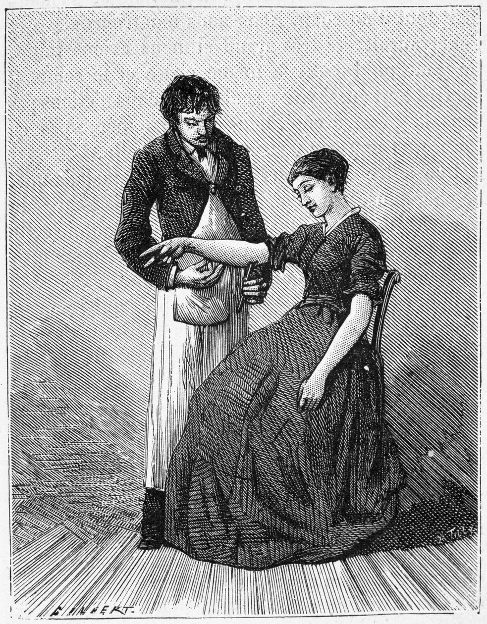 Fizik Tedaviler Kübital sinirin keşfi by Frederick (attr. to) Barnard