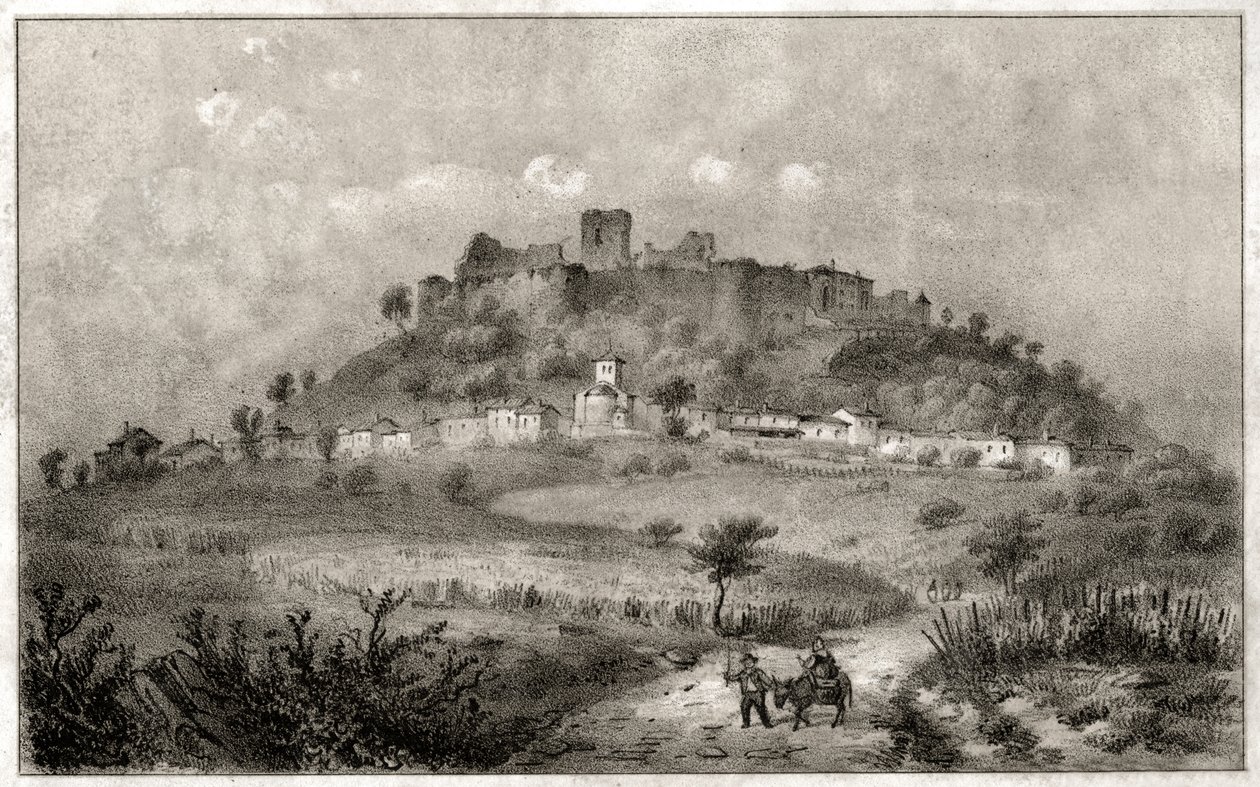 Preny, Lorraine kalesinin kalıntıları. CA. 1860 (Gravür) by . .
