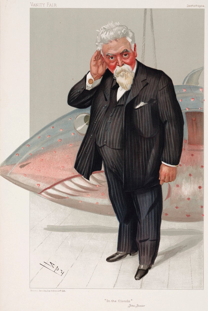 Sir Hiram Maxim, Amerikalı bor, İngiliz mühendis ve mucit by Henry Charles Fehr