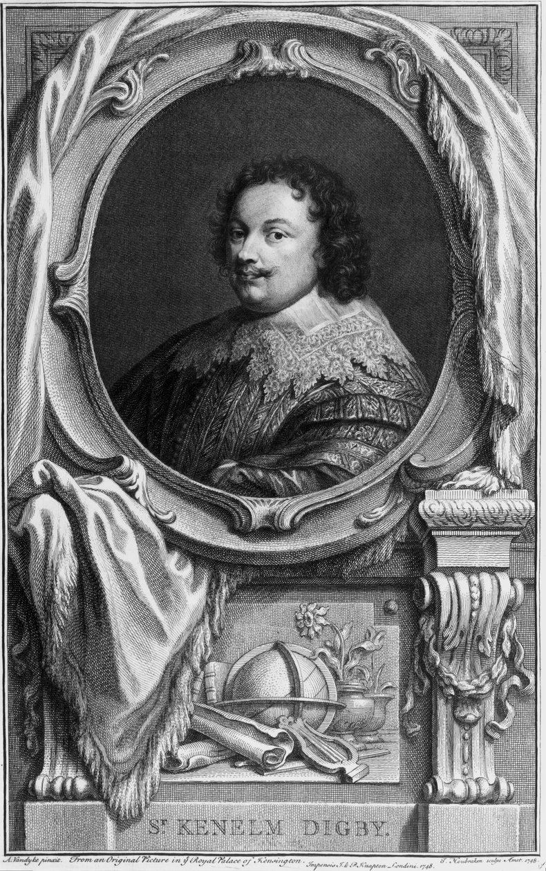 Sir Kenelm Digby, İngiliz yazar, deniz komutanı ve diplomat, c 1645 by Frederick (attr. to) Barnard