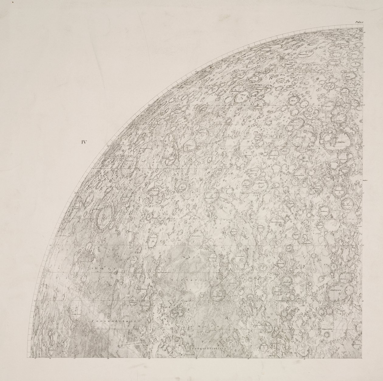 Beer & Madler Moon haritasının Güneydoğu çeyreği by John Pardon