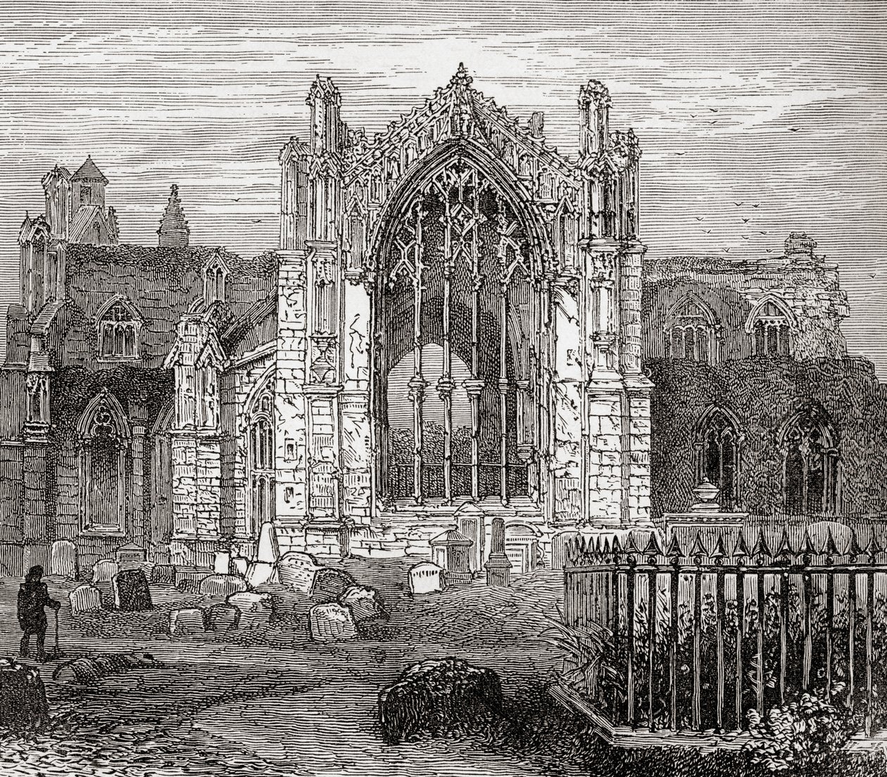 St Mary Manastırı, Melrose, Roxburghshire, İskoç Sınırları, İskoçya. by . .