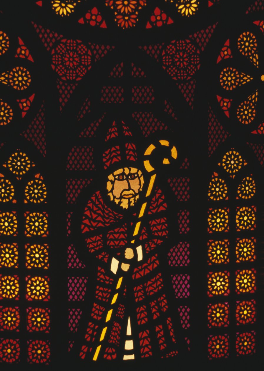 St Nicholas, Kusnacht kilisesinde vitray pencere, Zürih Kantonu, İsviçre by William Walcutt