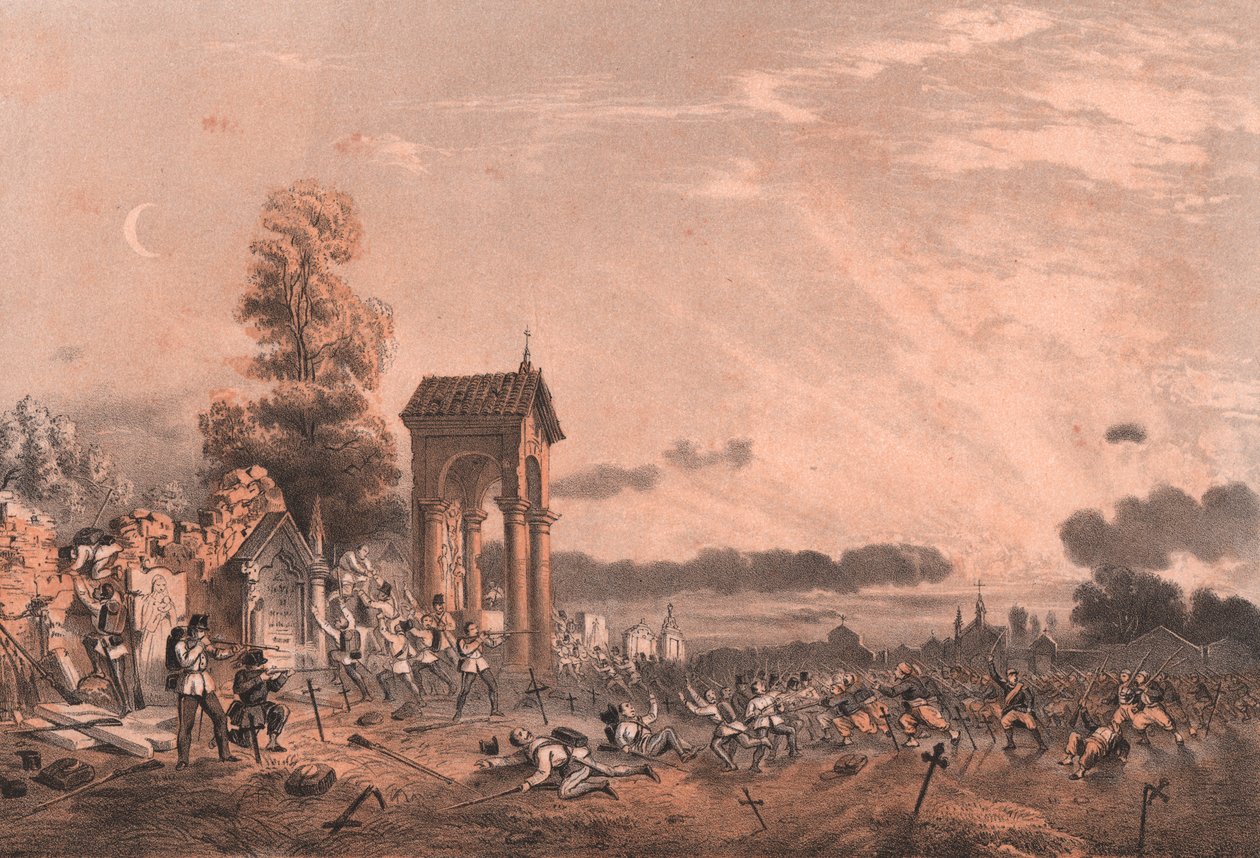 Magenta mezarlığının alınması, Lombardiya by William Walcutt