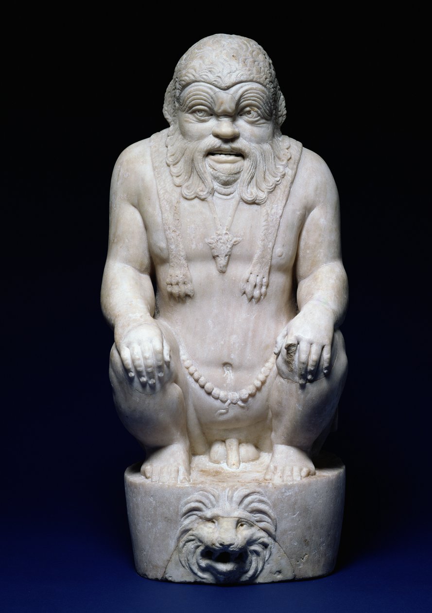 Mısır Tanrısı Bes, bir çeşmeden, Roma, MS 130 dolayları (mermer) by Hippolyte Lalaise Devéria
