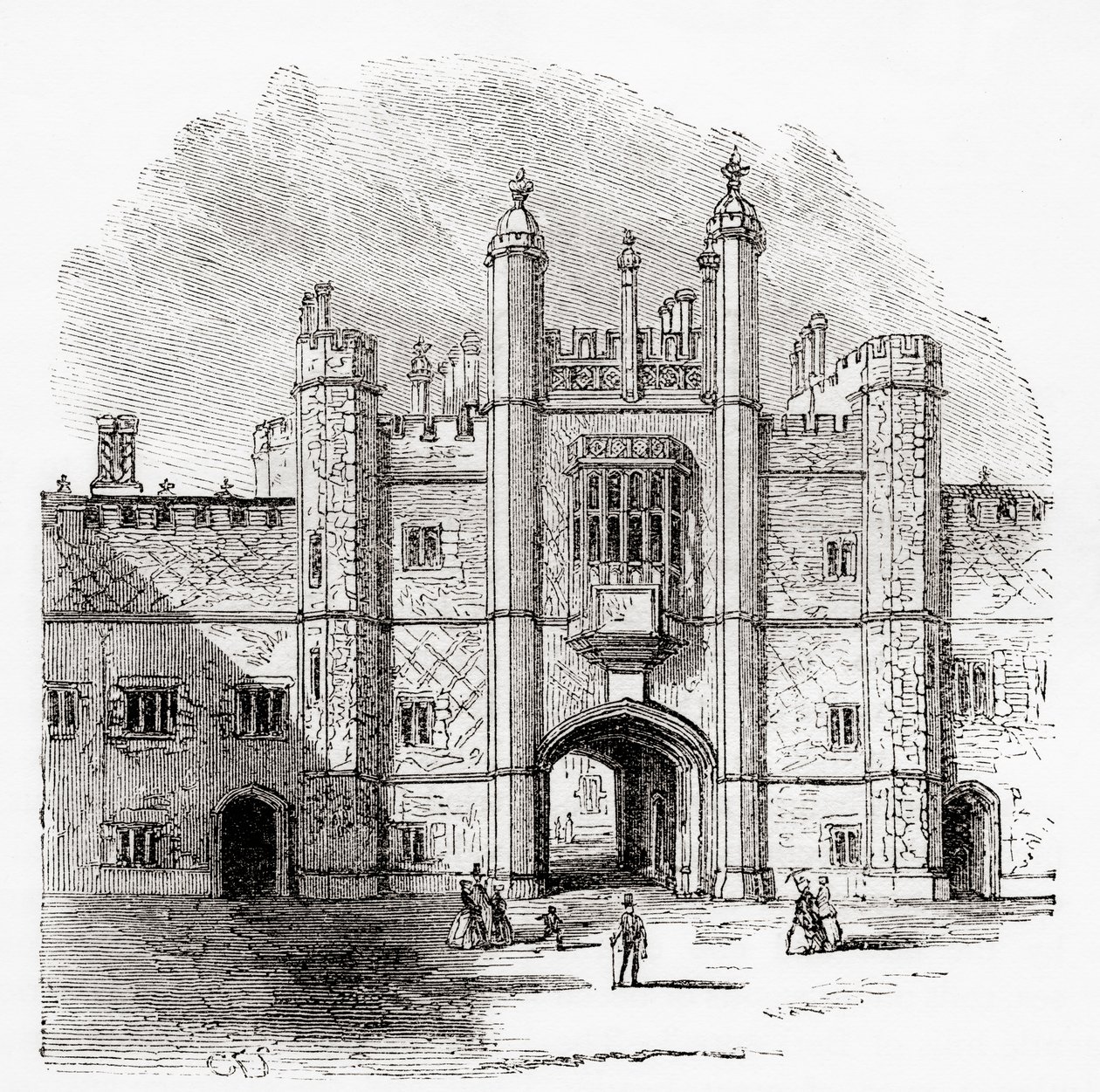 19. yüzyılda burada görülen Eton Koleji, Eton, Berkshire, İngiltere