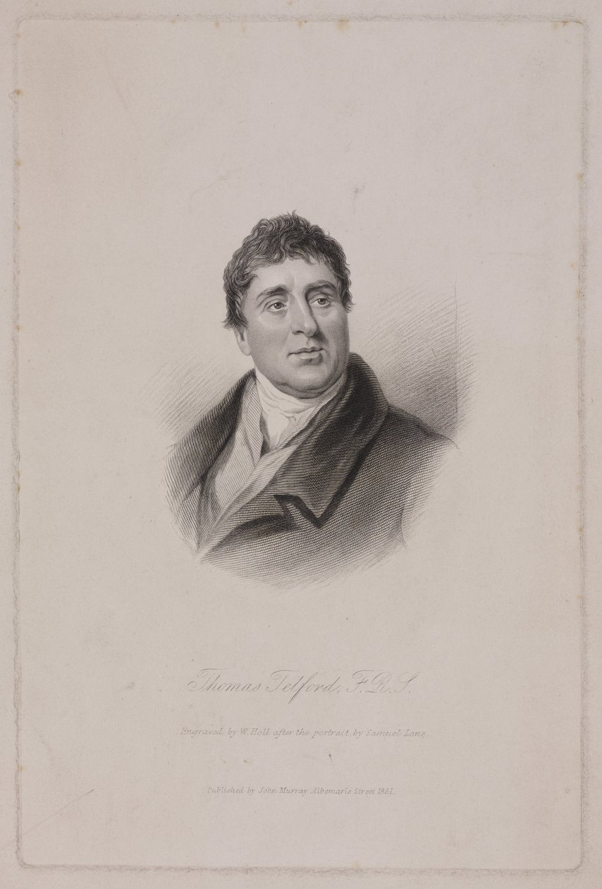 Thomas Telford FRS, İskoç inşaat mühendisi, c 1810 by Frederick (attr. to) Barnard