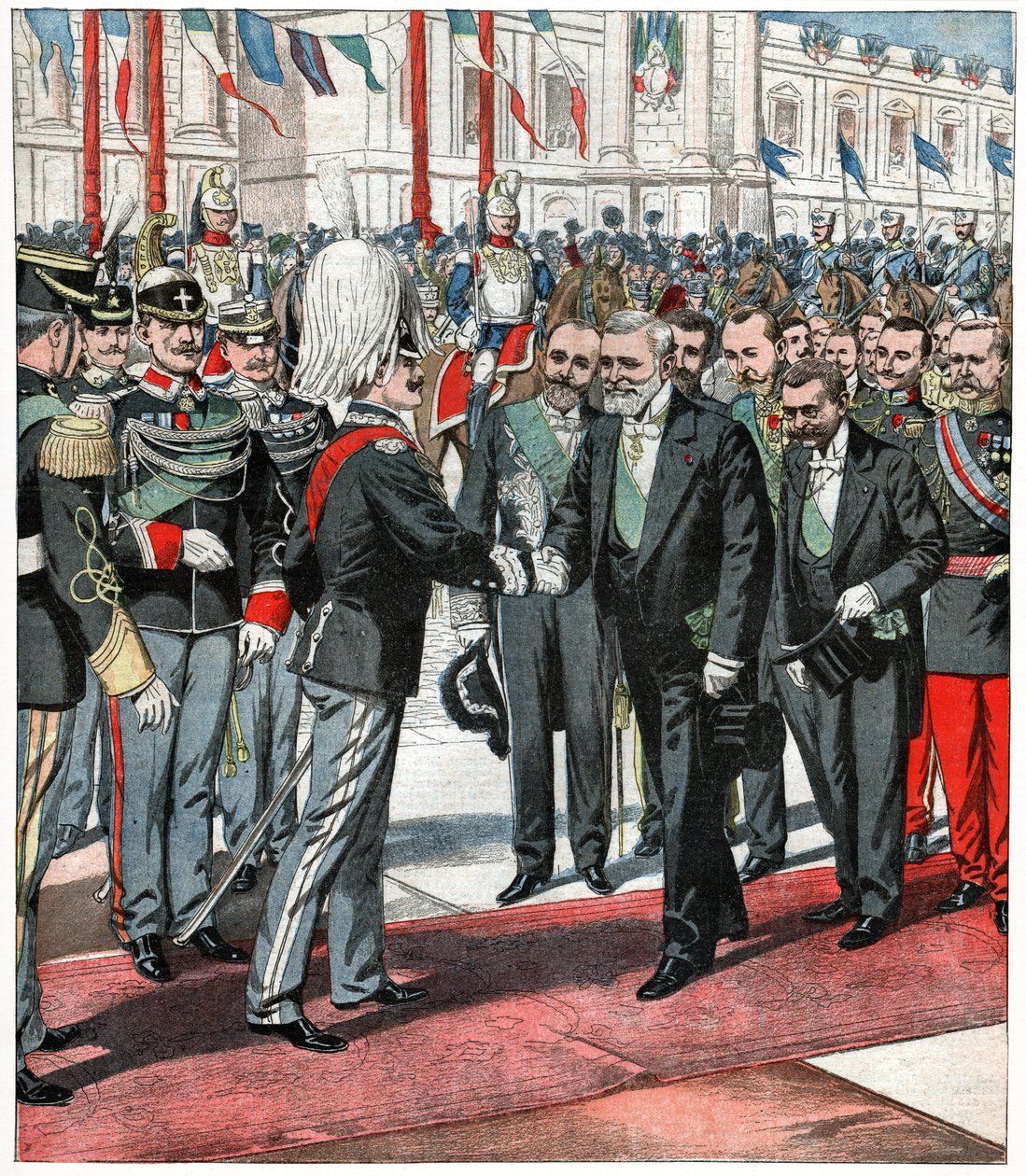 Victor Emmanuel III ve Emile Loubet by . .