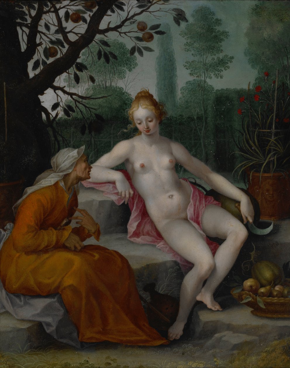 Vertumnus   and  Pomona  by Abraham Bloemaert