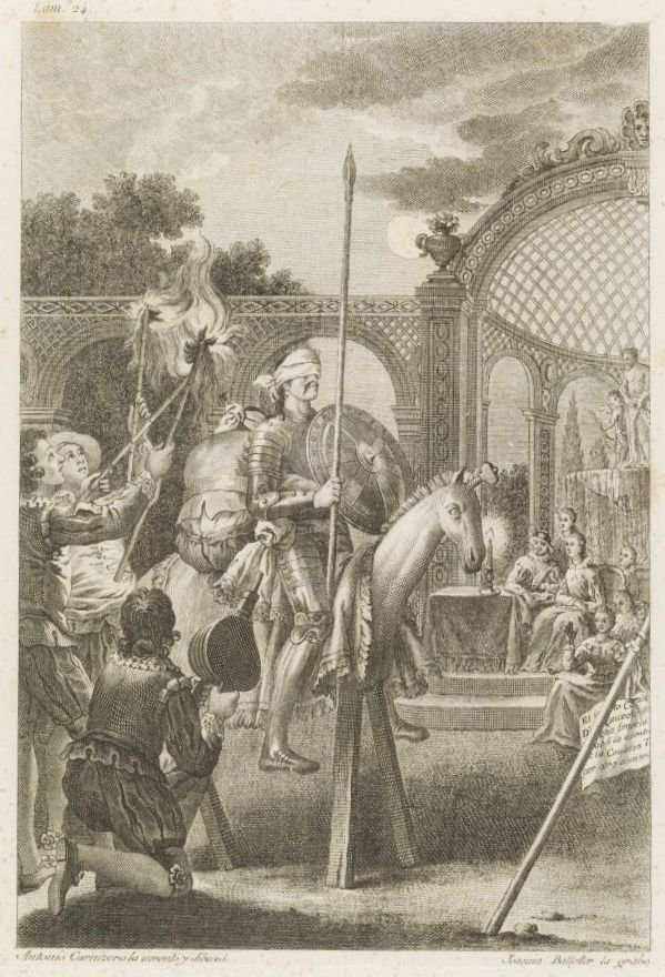 Miguel de Cervantes Saavedra içinde El Ingenioso Hidalgo Don Kişot de la Mancha by after Antonio Carnicero