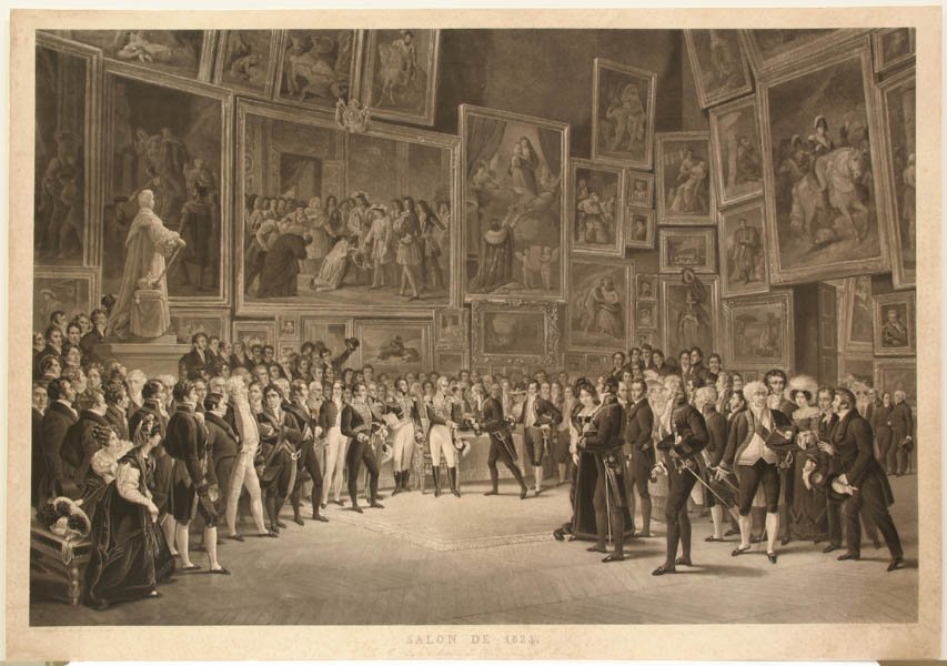 1824 salonu by after Francois Joseph Heim