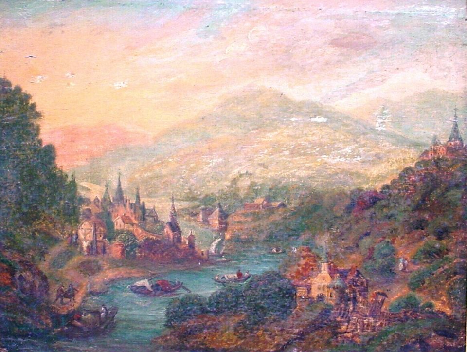 Tekneler ve figürler ile manzara by Jan the Elder Brueghel