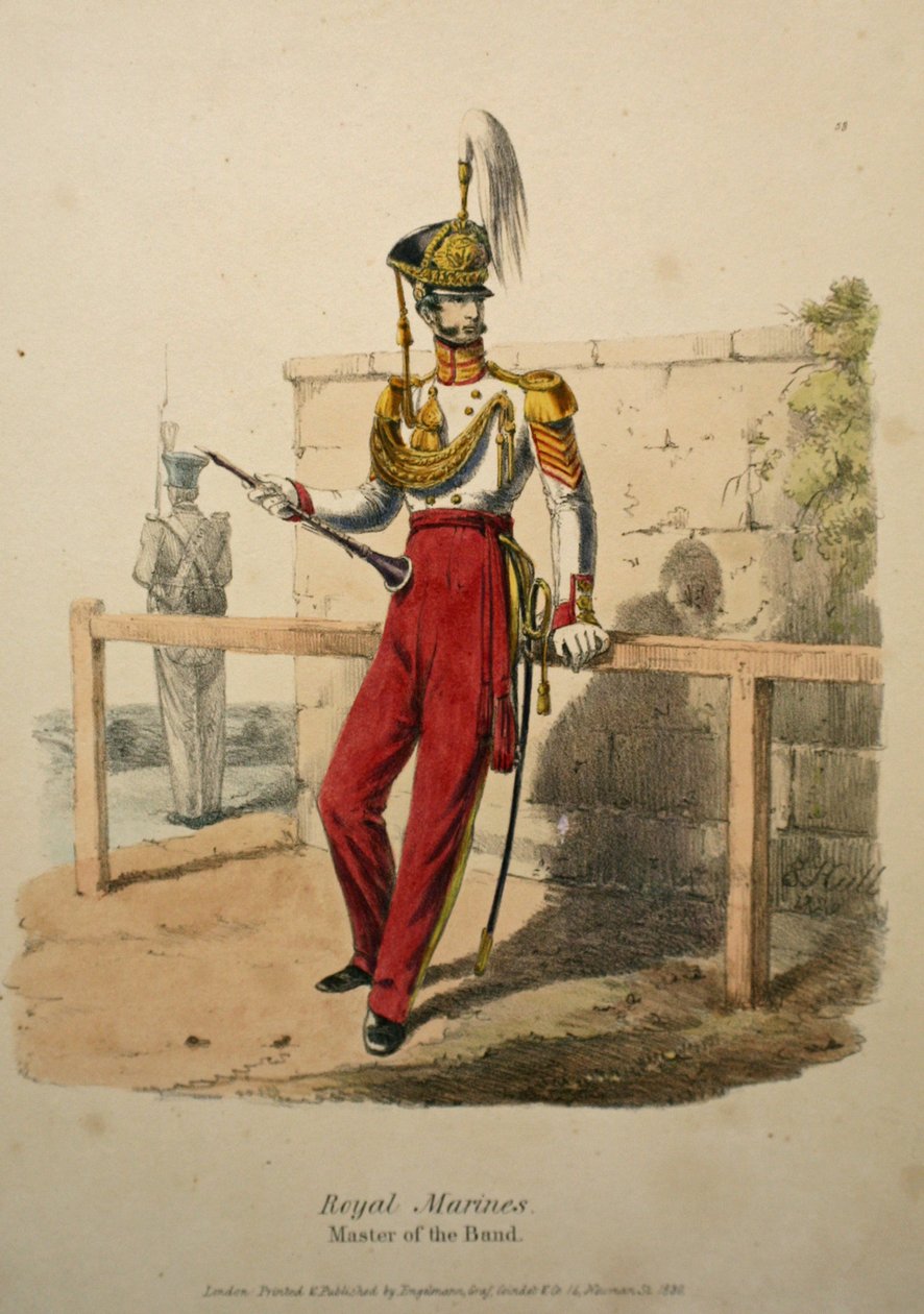 Kraliyet Deniz Kuvvetleri Komutanı, 1830 dolayları (el boyaması taş) by after Edward Hull