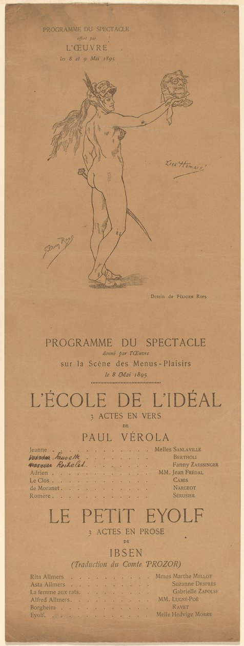 İdeal Okulu; Küçük Eyolf by after Félicien Rops
