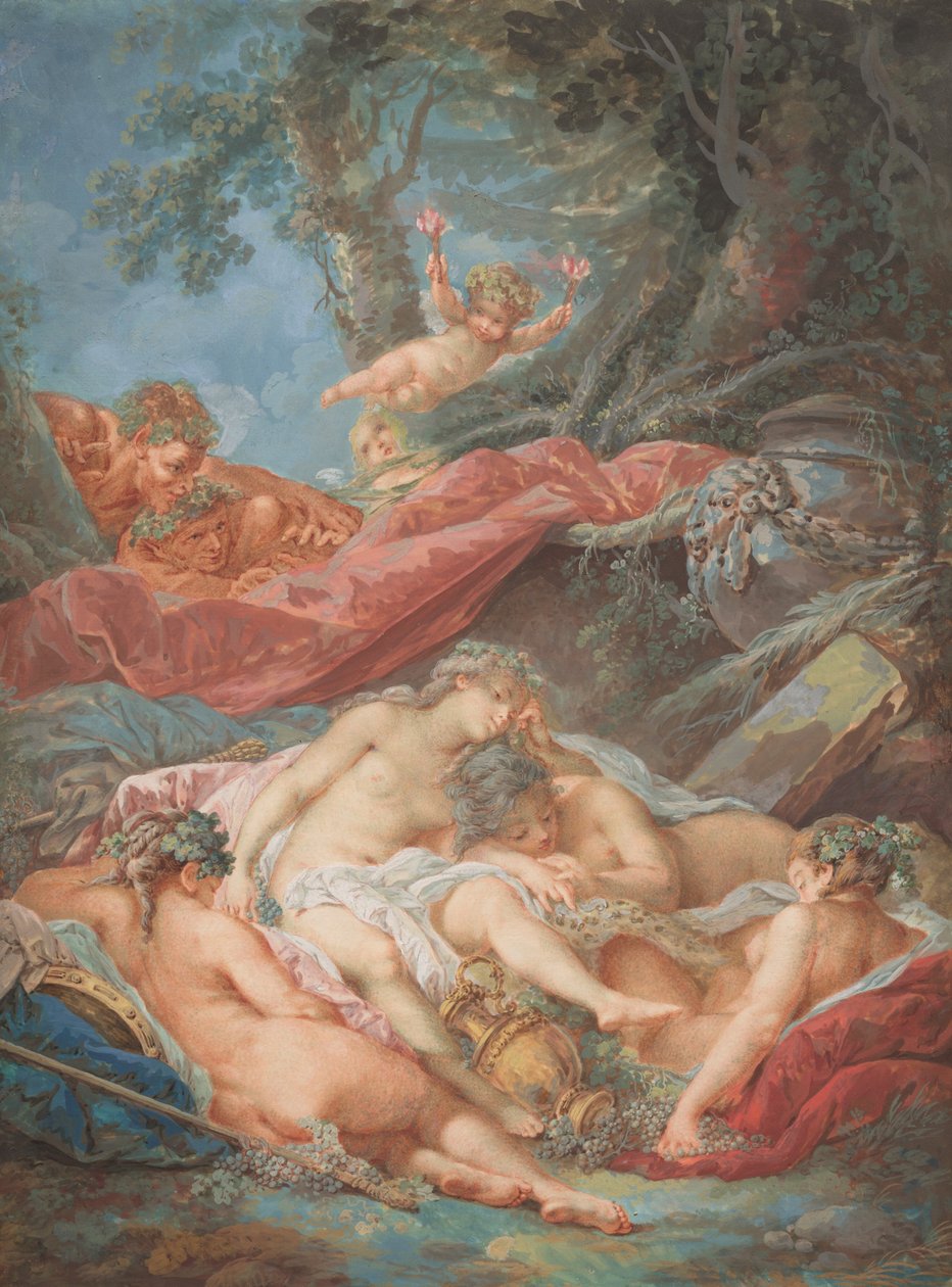 Uyuyan Bacchantes by after François Boucher Jacques Charlier