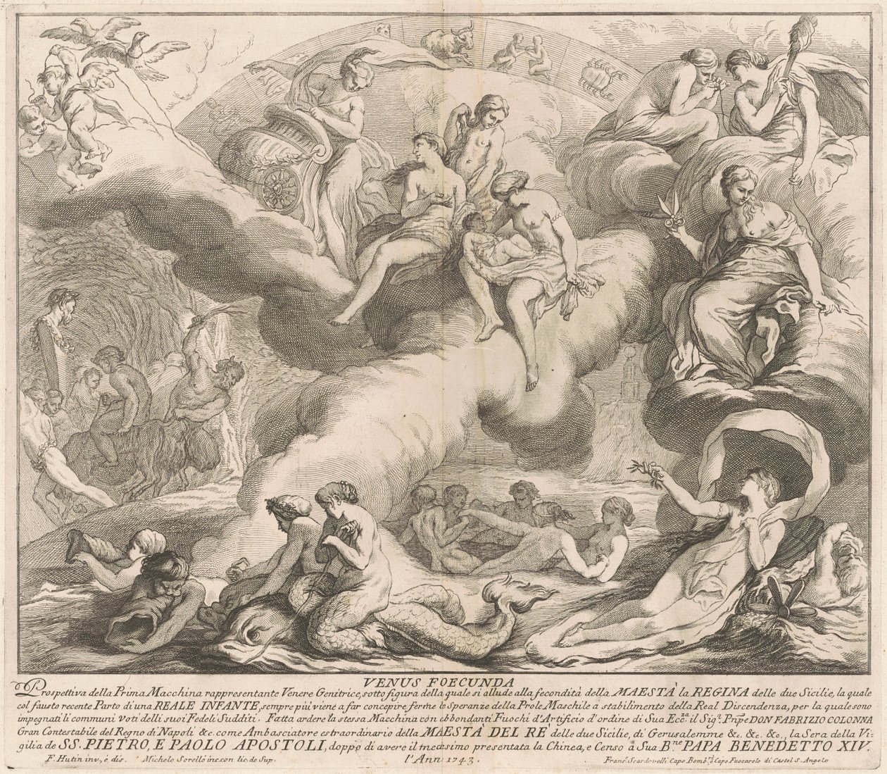 1743 Çini için Prima Macchina: Venüs Ana by after François Hutin Miguel de Sorellò