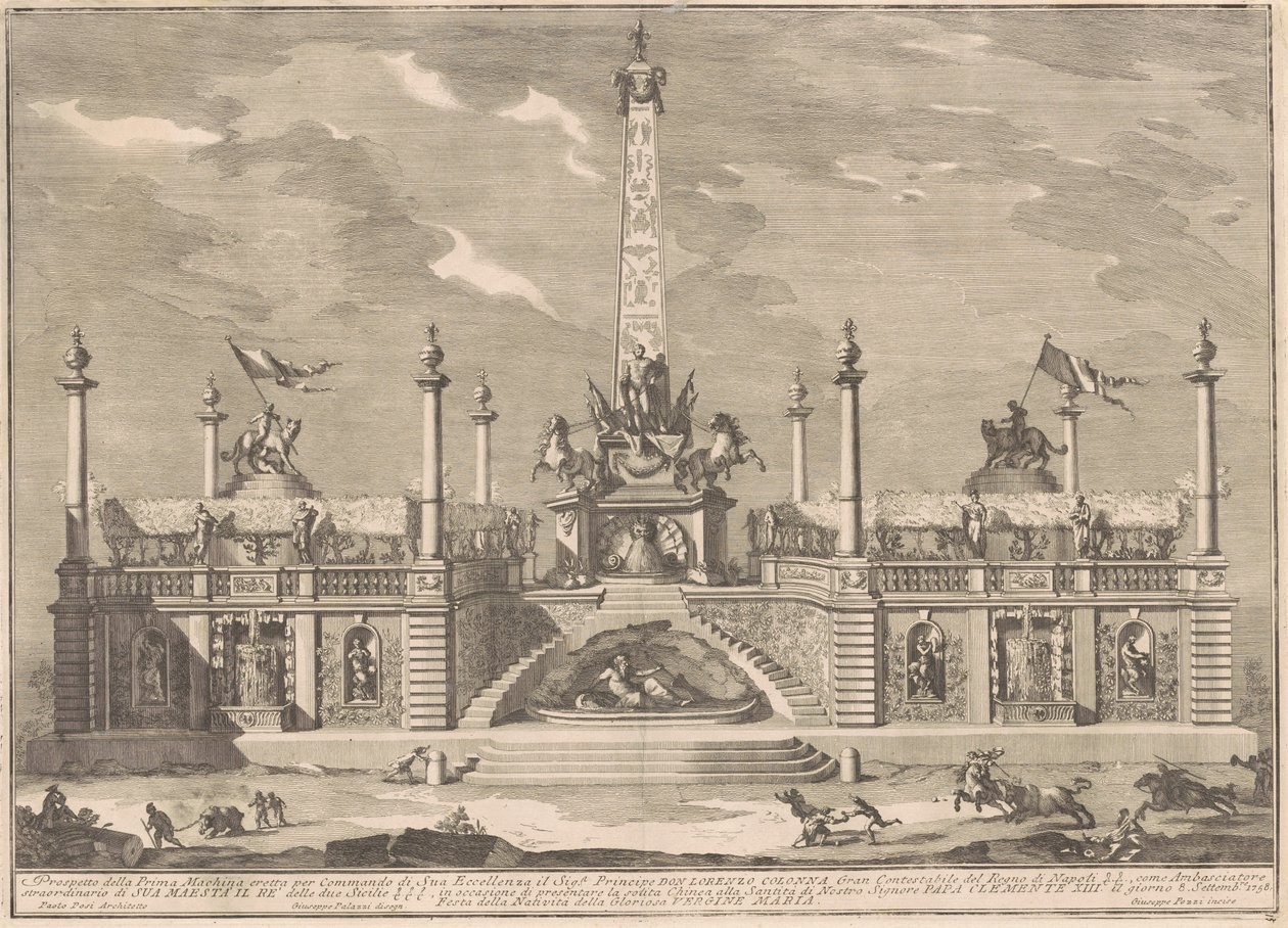 1758 Çini için Prima Macchina: Asma Bahçeli Bir "Deliziosa" by after Giuseppe Palazzi Giuseppe Pozzi after Paolo Posi